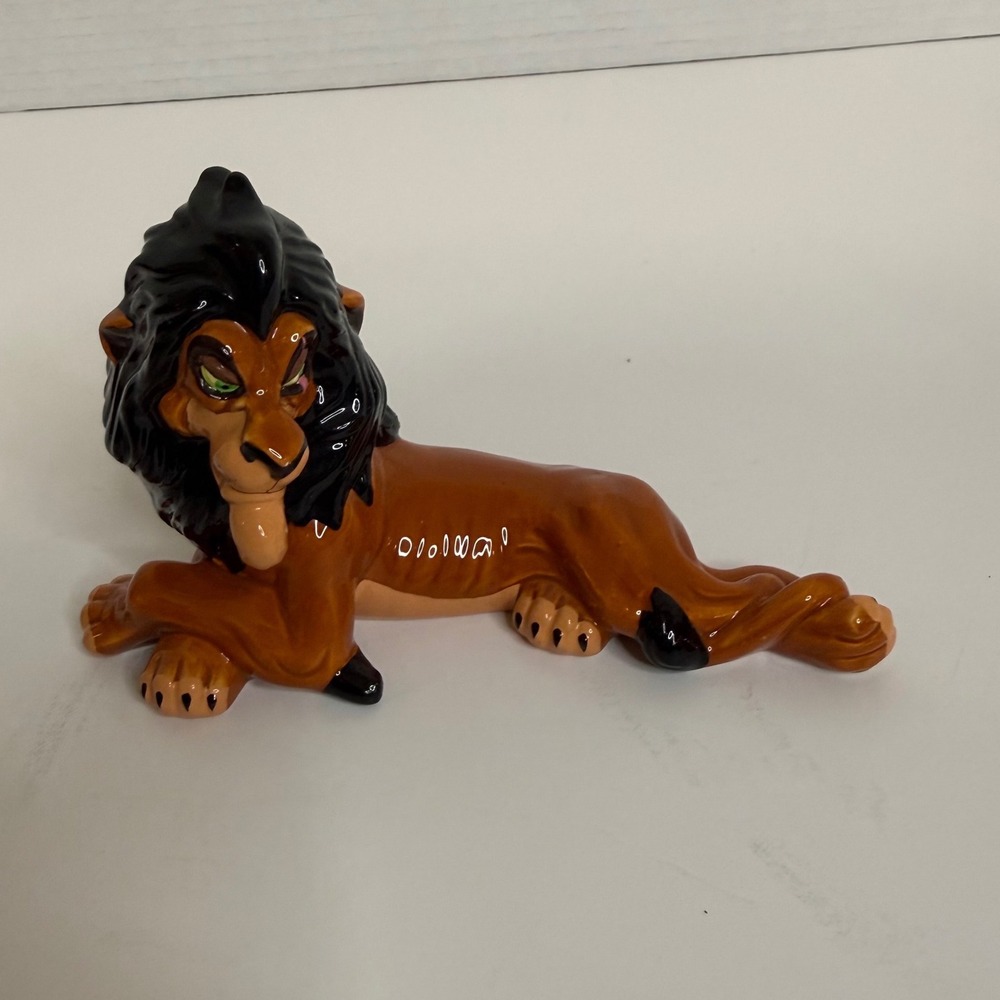 Disney Lion King Scar Ceramic Figurine Vintage 90s Villain Collectible 5.5 Inch